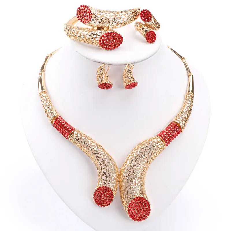 New Sale!! Dubai African Gold Color Necklace Earrings Costume Jewelry Sets Women Wedding Jewellery 2668south