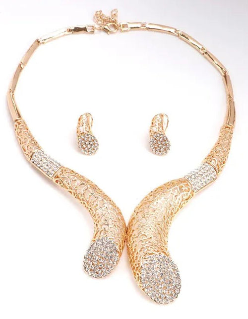 Load image into Gallery viewer, New Sale!! Dubai African Gold Color Necklace Earrings Costume Jewelry Sets Women Wedding Jewellery 2668south
