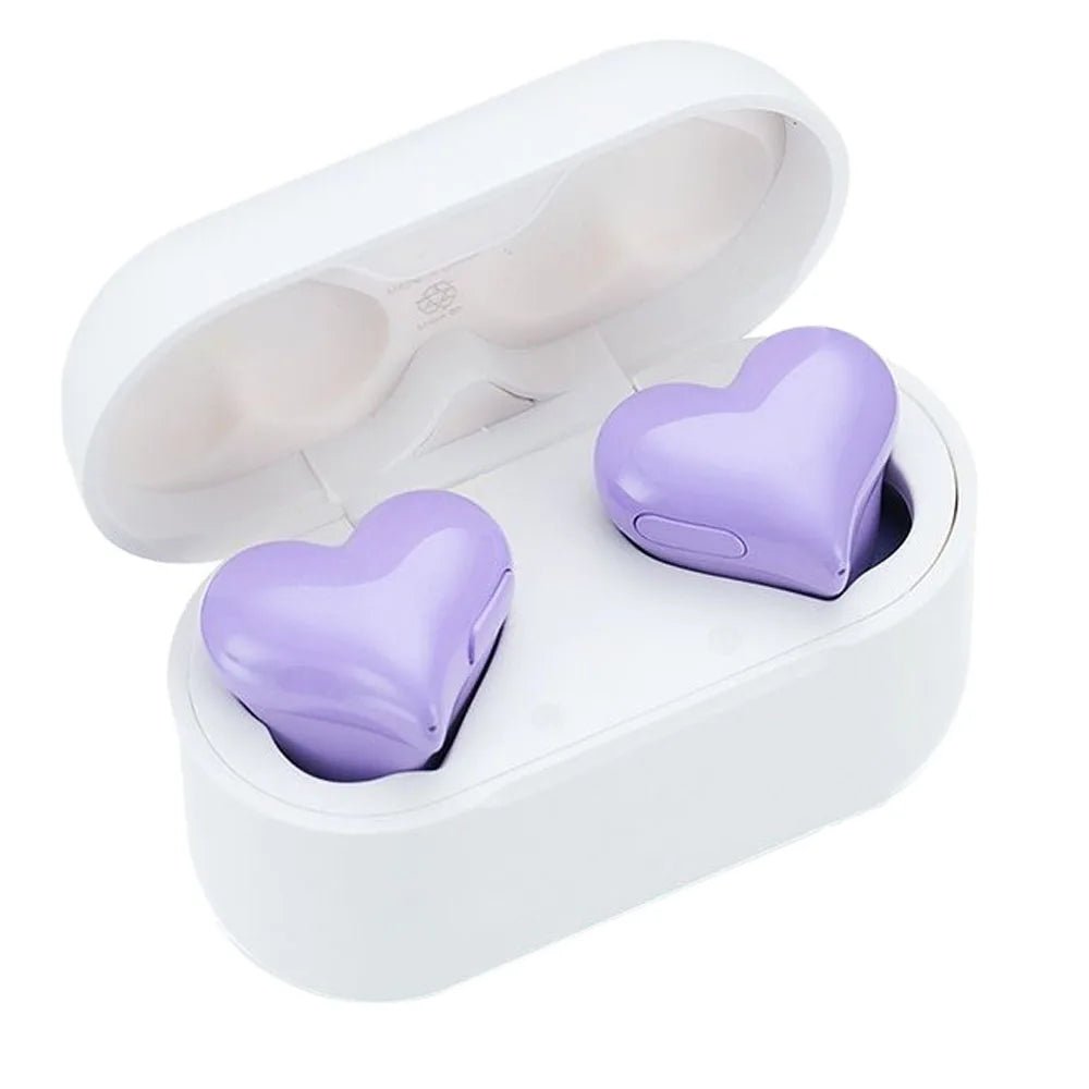 New Wireless Bluetooth Headphones Heart Shaped Earphones Woman Earphone High Quality Heart Earbuds Girl Gift 2668south