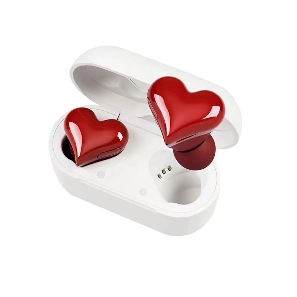 New Wireless Bluetooth Headphones Heart Shaped Earphones Woman Earphone High Quality Heart Earbuds Girl Gift 2668south