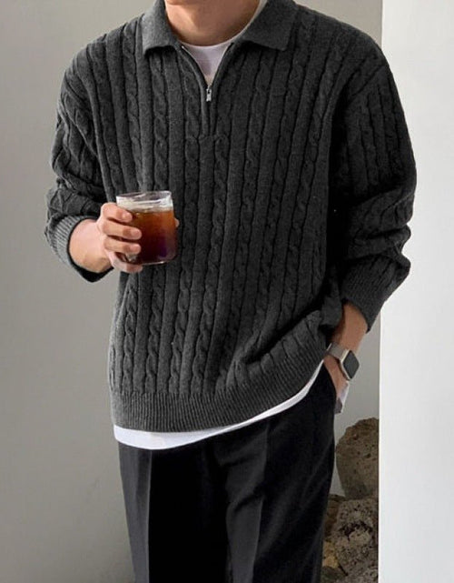 Load image into Gallery viewer, Niche Design Lapel Pullover Men 2668south
