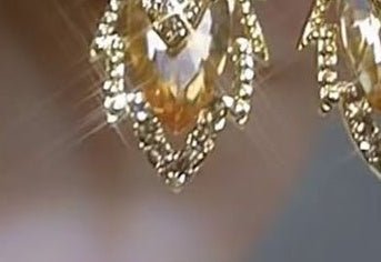 Niche Gold Zircon Leaf Stud Earrings For Women 2668south