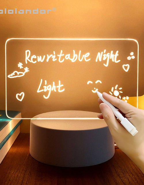 Load image into Gallery viewer, Note Board Creative Led Night Light USB Message Board Holiday Light with Pen Gifts for Children Girlfriend Decoration Night Lamp 2668south
