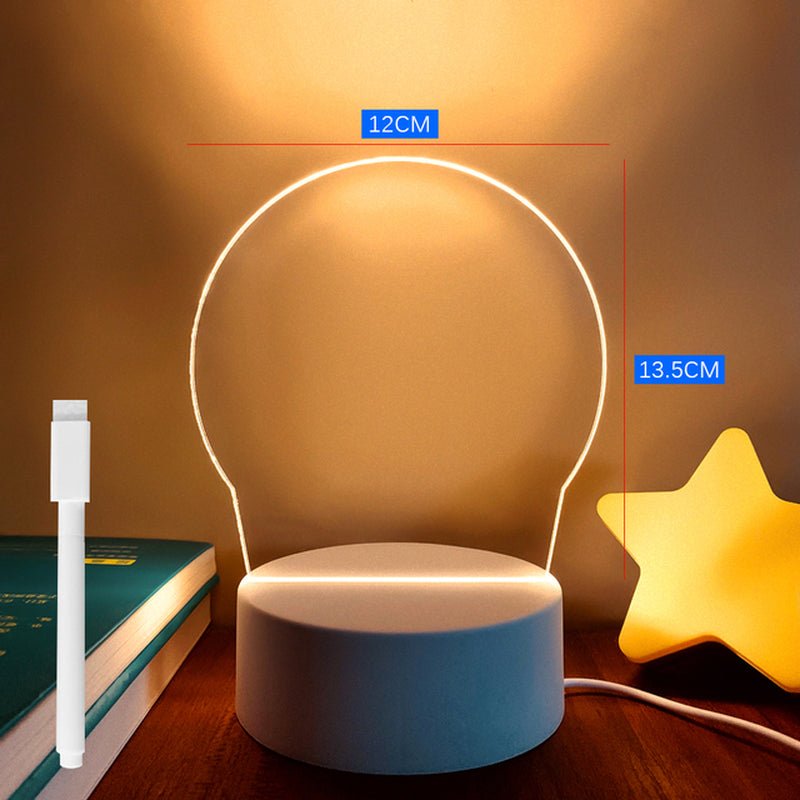 Note Board Creative Led Night Light USB Message Board Holiday Light with Pen Gifts for Children Girlfriend Decoration Night Lamp 2668south