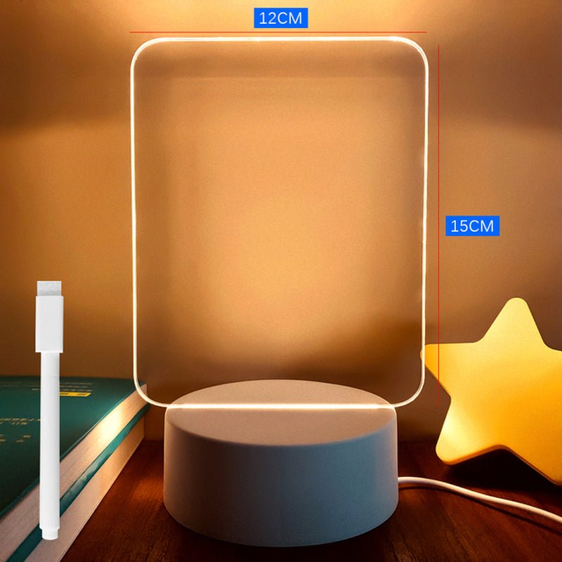 Note Board Creative Led Night Light USB Message Board Holiday Light with Pen Gifts for Children Girlfriend Decoration Night Lamp 2668south