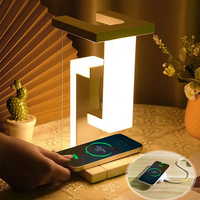 Novelty Floating Lamp with 10 W Detachable Wireless Charger Decorative Light for Bedroom/Office 2668south