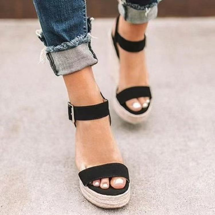 Open Toe High Heel Wedge Sandals 2668south