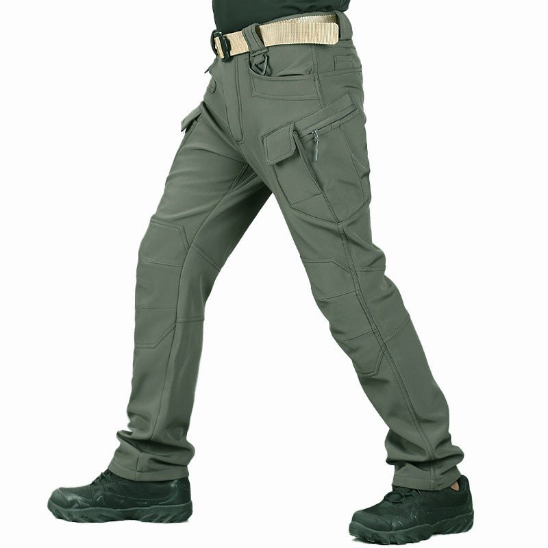 Outdoor Soft Shell Tactical Pants Men's Ski Multi-bag Fleece Wear-resistant 2668south