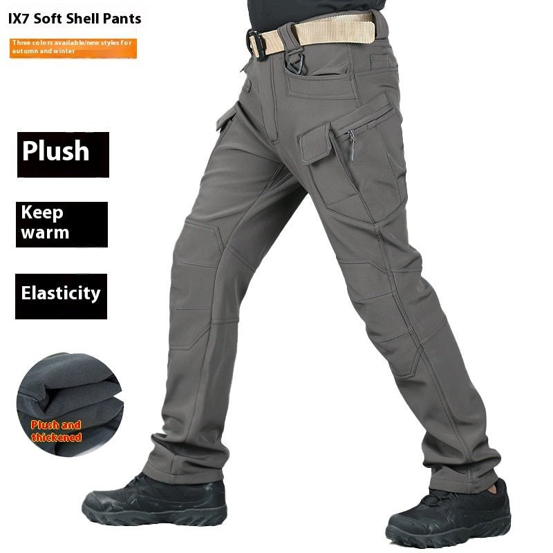 Outdoor Soft Shell Tactical Pants Men's Ski Multi-bag Fleece Wear-resistant 2668south