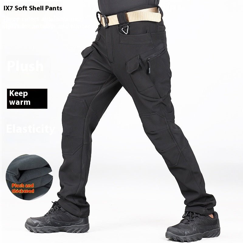 Outdoor Soft Shell Tactical Pants Men's Ski Multi-bag Fleece Wear-resistant 2668south