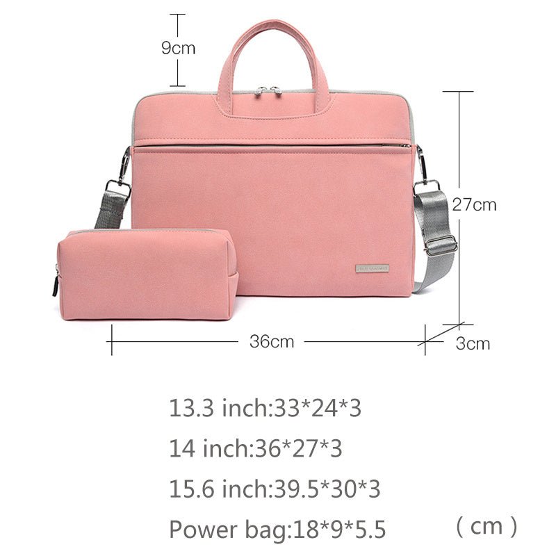 PU Leather Women Laptop Bag Notebook Carrying Case Briefcase For Macbook Air 13.3 14 15.6 Inch Men Handbags Shoulder Mouse Bag 2668south