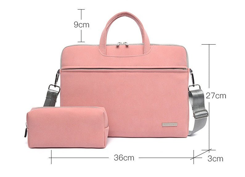 PU Leather Women Laptop Bag Notebook Carrying Case Briefcase For Macbook Air 13.3 14 15.6 Inch Men Handbags Shoulder Mouse Bag 2668south