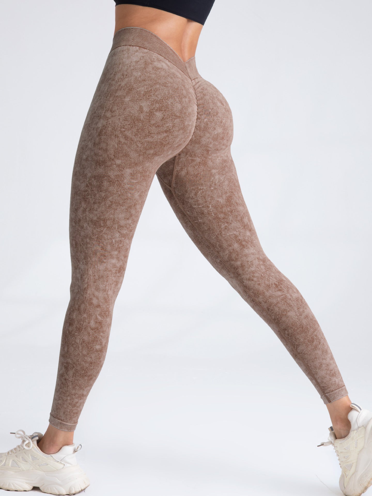 Peach Hip Raise Seamless Yoga Pants Women's Elastic High Waist 2668south