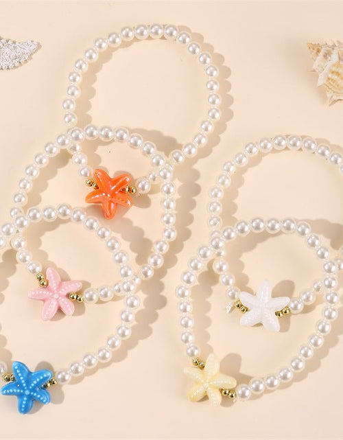 Load image into Gallery viewer, Pearl Bracelet Starfish Ocean Style Alloy Bracelet 2668south
