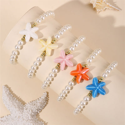 Pearl Bracelet Starfish Ocean Style Alloy Bracelet 2668south