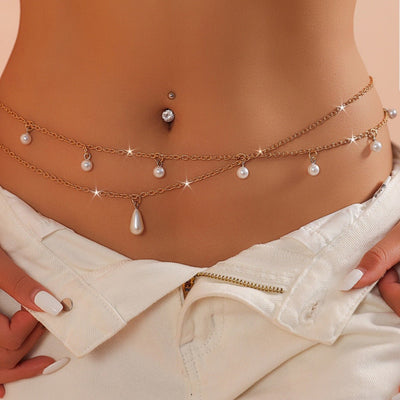 Pearl Ornament Simple Body Waist Chain 2668south