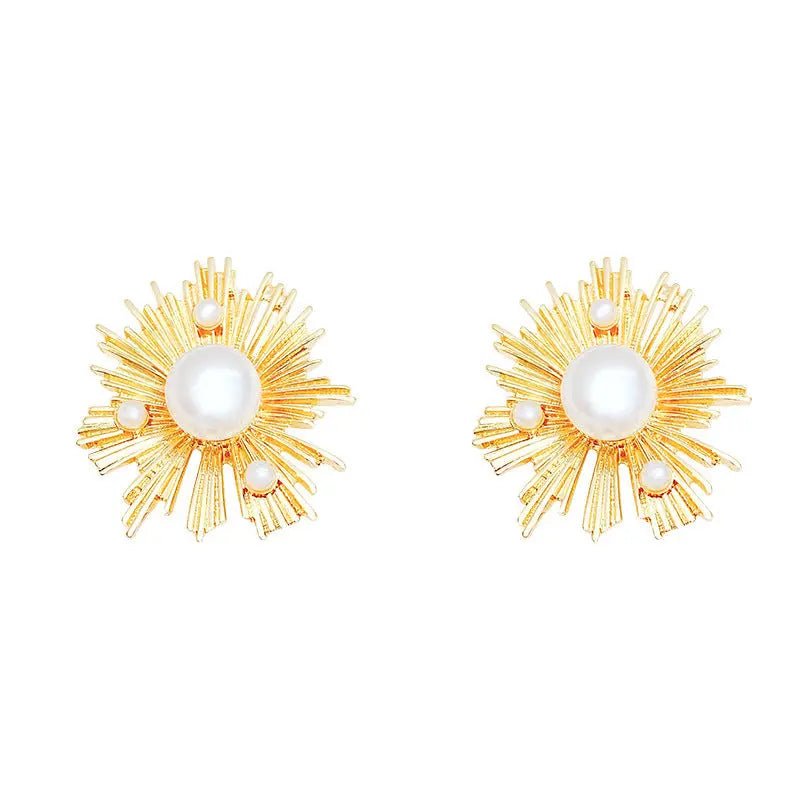 Pearl Stud Earrings Exaggerated Niche 2668south