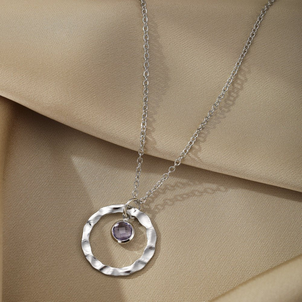 Personalized Metal Hollow Pendant Necklace 2668south