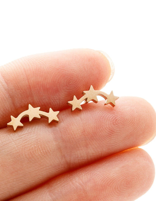 Load image into Gallery viewer, Personalized Mini Star Ear Studs Ins Geometric Five-pointed Star 2668south
