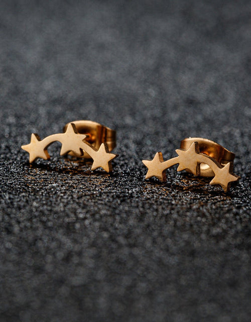 Load image into Gallery viewer, Personalized Mini Star Ear Studs Ins Geometric Five-pointed Star 2668south
