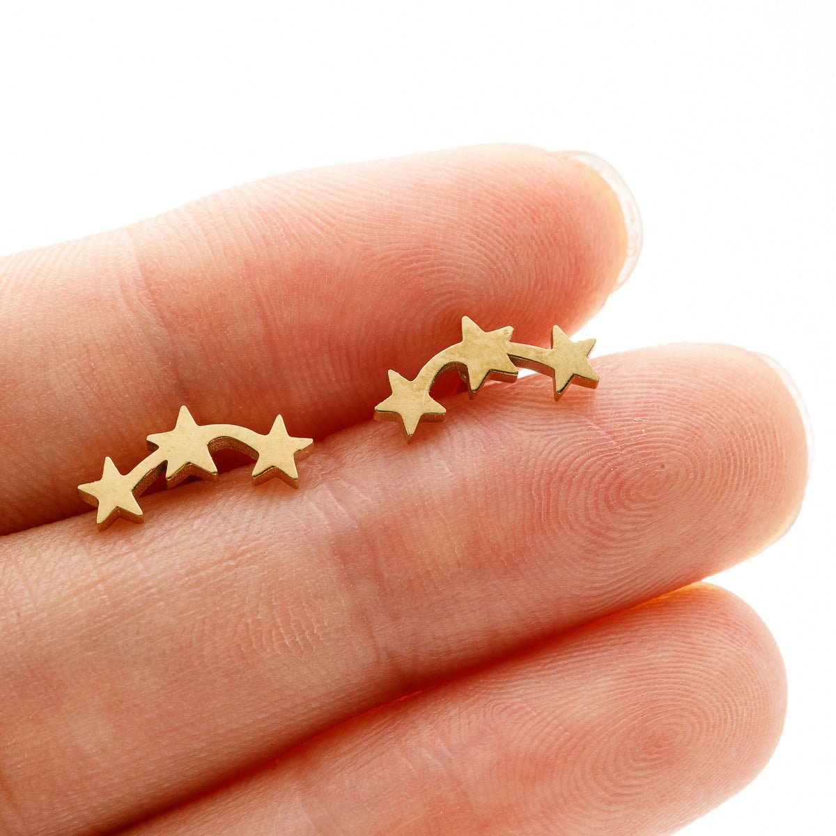 Personalized Mini Star Ear Studs Ins Geometric Five-pointed Star 2668south