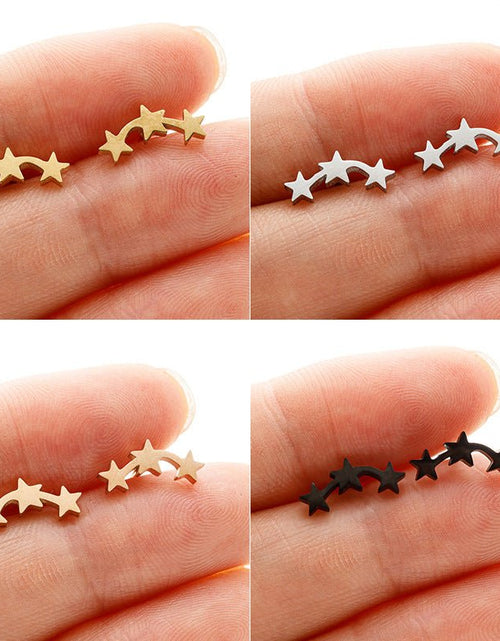 Load image into Gallery viewer, Personalized Mini Star Ear Studs Ins Geometric Five-pointed Star 2668south
