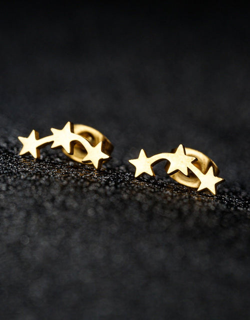 Load image into Gallery viewer, Personalized Mini Star Ear Studs Ins Geometric Five-pointed Star 2668south
