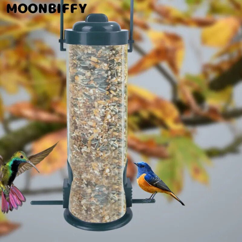 Pet Bird Feeder Pet Food Dispenser Outdoor Hanging Multiple Holes Bird Feeder Flying Animal Automatic Feeders Foot Feeding Tools 2668south