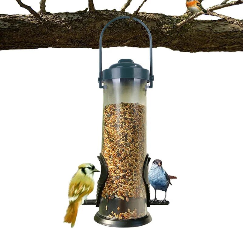 Pet Bird Feeder Pet Food Dispenser Outdoor Hanging Multiple Holes Bird Feeder Flying Animal Automatic Feeders Foot Feeding Tools 2668south