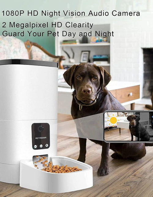 Load image into Gallery viewer, Pet Feeder,6L Automatic Pet Feeder for Cats and Dogs,1080P Camera,App Control,Voice Recorder,Timed Feeder for Schedule Feeding, Dual Power Supply,Wifi Pet Food Dispenser with App Control 2668south
