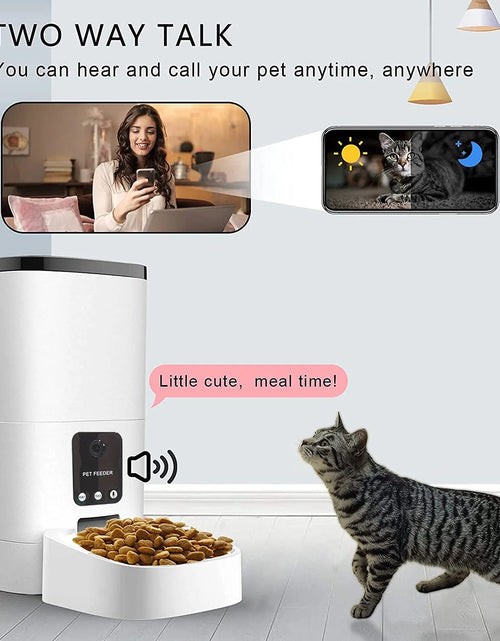 Load image into Gallery viewer, Pet Feeder,6L Automatic Pet Feeder for Cats and Dogs,1080P Camera,App Control,Voice Recorder,Timed Feeder for Schedule Feeding, Dual Power Supply,Wifi Pet Food Dispenser with App Control 2668south
