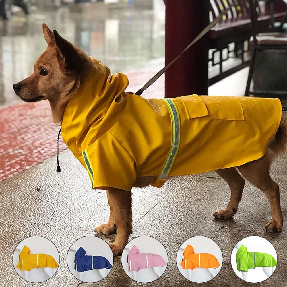 Pet Poncho Dog Raincoats Reflective Small Large Dogs Rain Coat Waterproof Jacket S-5XL Fashion Outdoor Breathable Puppy Clothes 2668south