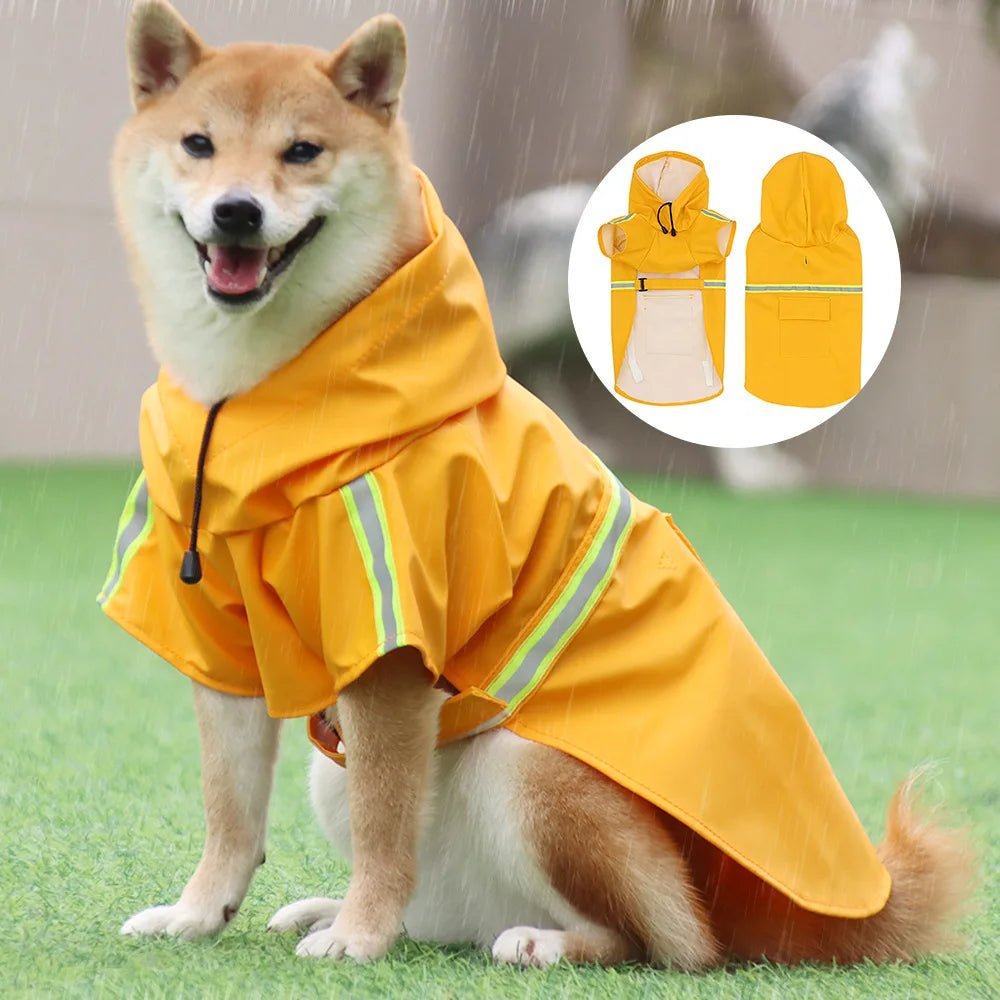 Pet Poncho Dog Raincoats Reflective Small Large Dogs Rain Coat Waterproof Jacket S-5XL Fashion Outdoor Breathable Puppy Clothes 2668south