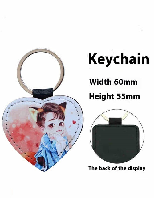 Load image into Gallery viewer, Photo Leather Keychain Customized Small Pendant 2668south
