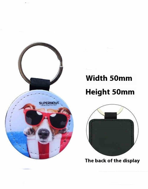 Load image into Gallery viewer, Photo Leather Keychain Customized Small Pendant 2668south
