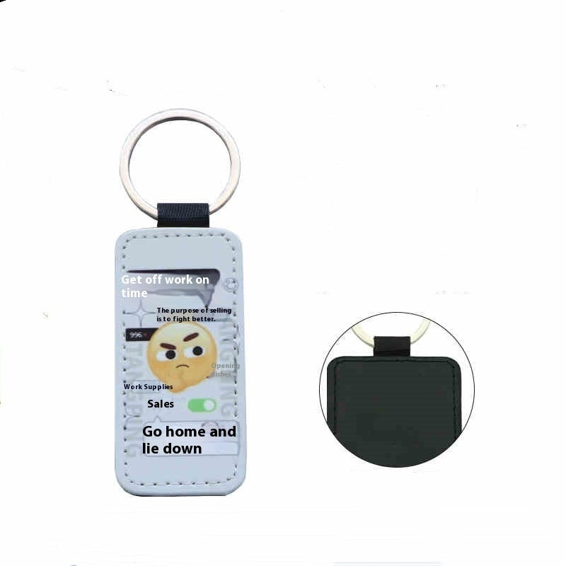 Photo Leather Keychain Customized Small Pendant 2668south