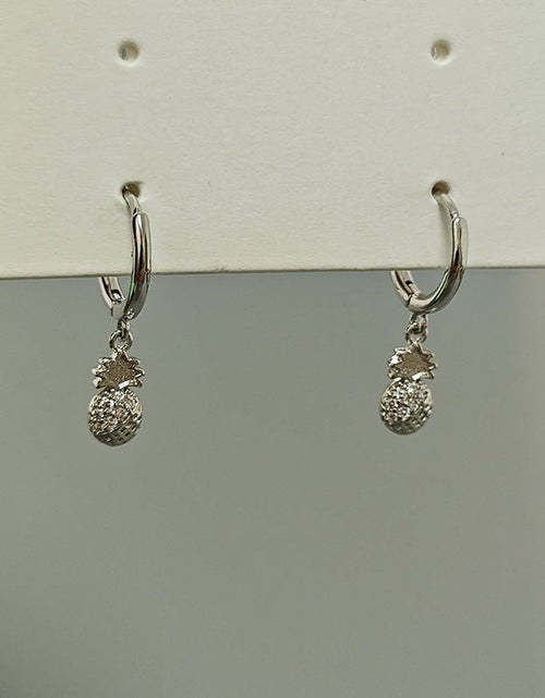 Load image into Gallery viewer, Pineapple Micro Rhinestone Eardrops Ear Clip Female All-match Fashion Earrings 2668south
