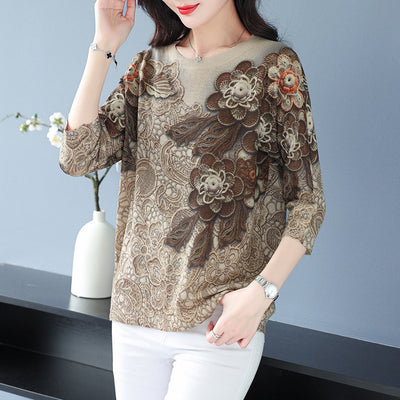 Plus Size Blouse For Middle-aged Women Knitwear 2668south