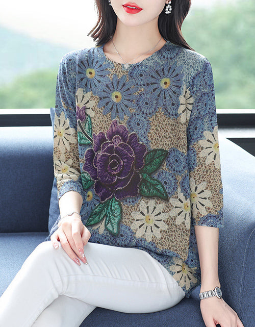 Load image into Gallery viewer, Plus Size Blouse For Middle-aged Women Knitwear 2668south
