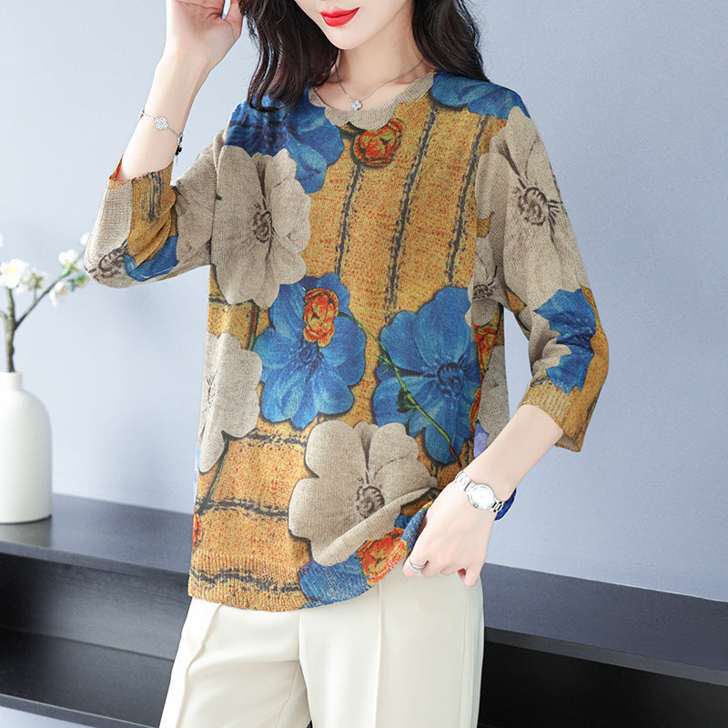 Plus Size Blouse For Middle-aged Women Knitwear 2668south