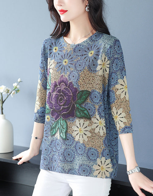 Load image into Gallery viewer, Plus Size Blouse For Middle-aged Women Knitwear 2668south
