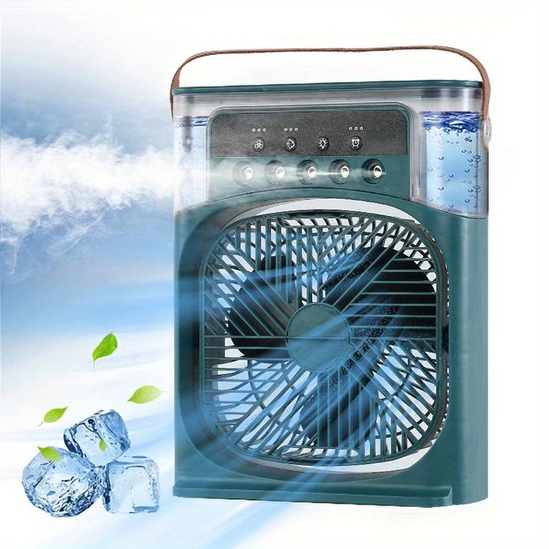 Portable Air Conditioner Fan Household Small Air Cooler Humidifier Hydrocooling Fan Portable Air Adjustment for Office 3 Speed 2668south