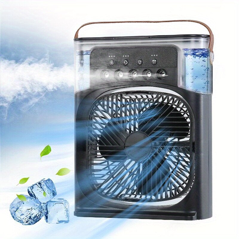 Portable Air Conditioner Fan Household Small Air Cooler Humidifier Hydrocooling Fan Portable Air Adjustment for Office 3 Speed 2668south