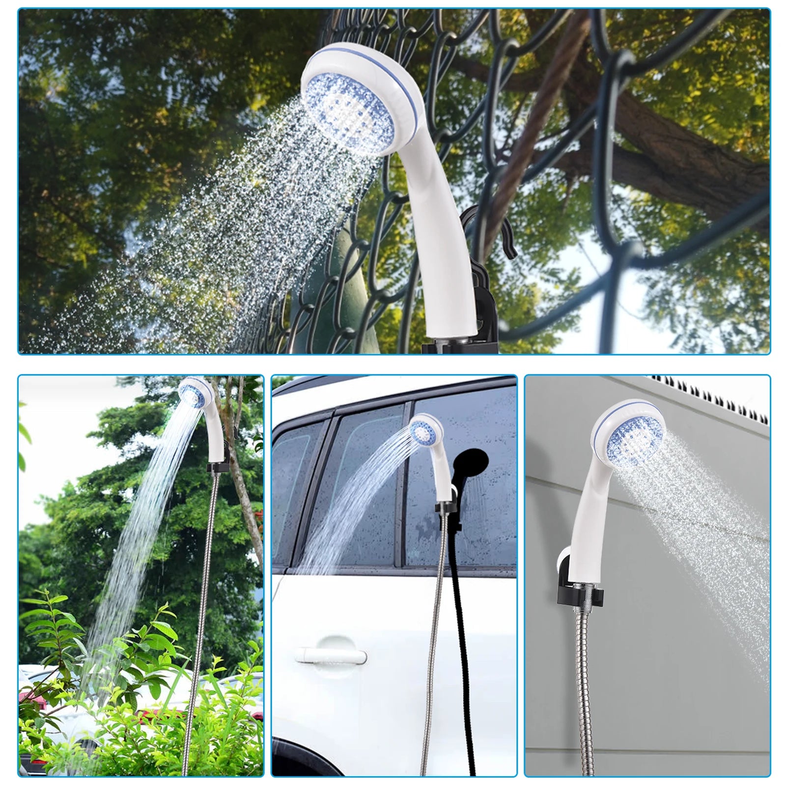 Portable Camping Shower Outdoor USB Rechargeable Electric Shower Pump for Camping Car Washing Gardening Pet Cleaning 2668south