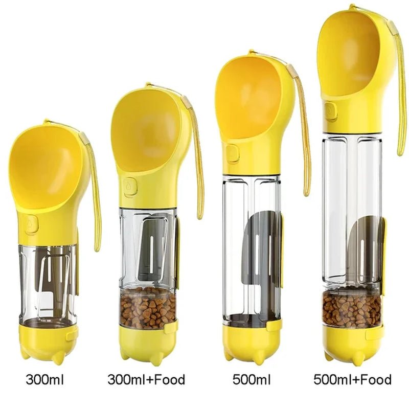 Portable Cat and Dog Water Bottle, Food Feeder, Drinking Fountain, 3 in 1 Poop Dispenser, Leak Proof, 2668south