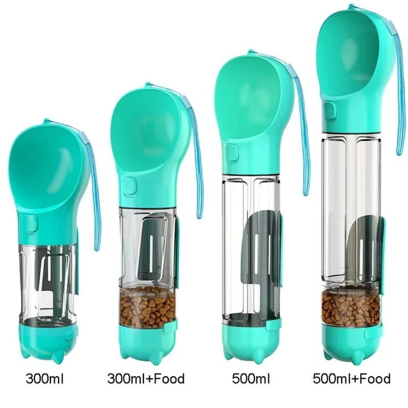 Portable Cat and Dog Water Bottle, Food Feeder, Drinking Fountain, 3 in 1 Poop Dispenser, Leak Proof, 2668south