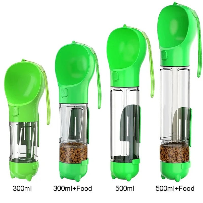 Portable Cat and Dog Water Bottle, Food Feeder, Drinking Fountain, 3 in 1 Poop Dispenser, Leak Proof, 2668south