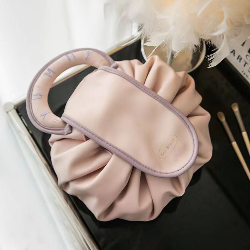 Portable Drawstring Cosmetic Bag With Handle Design Large Capacity Waterproof Make Up Handbags Storage Toiletry Bags 2668south