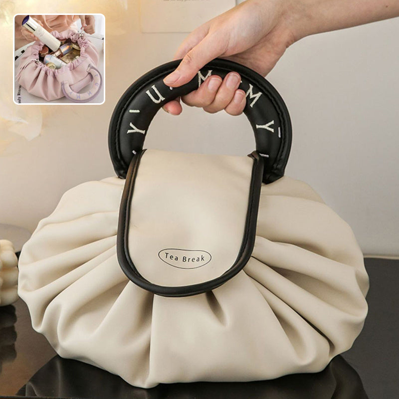 Portable Drawstring Cosmetic Bag With Handle Design Large Capacity Waterproof Make Up Handbags Storage Toiletry Bags 2668south