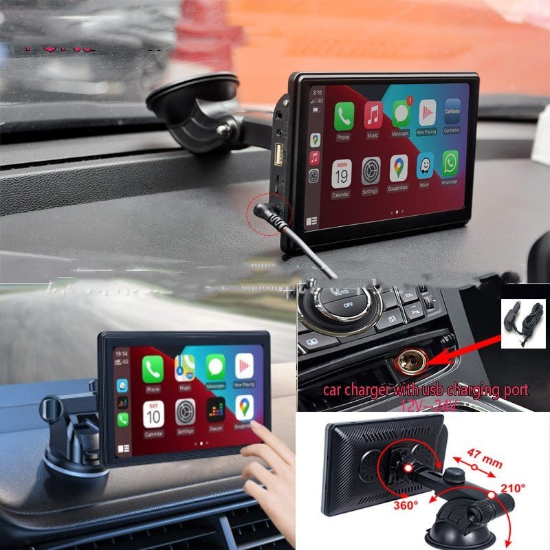 Portable IPS Car Smart Screen Wireless Projection Screen Carplay Android AUTO 2668south